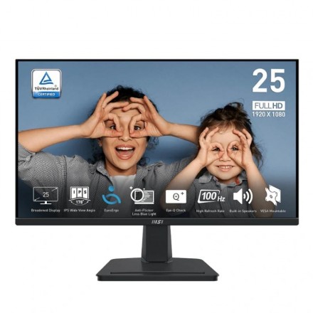 Msi mp251 monitor 24.5" ips fhd 16:9 4ms vga hdmi