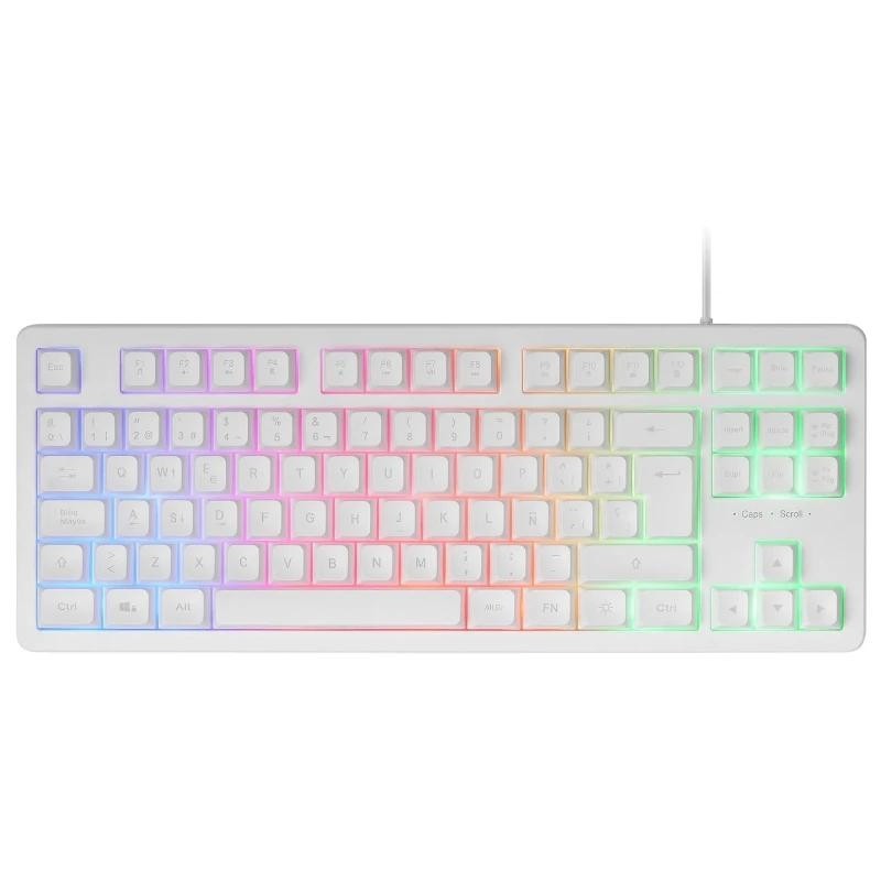 Mars gaming teclado mk023 tkl frgb blanco