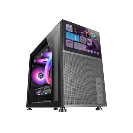 Caja Minitorre Microatx Mclcd Negro Mars Gaming