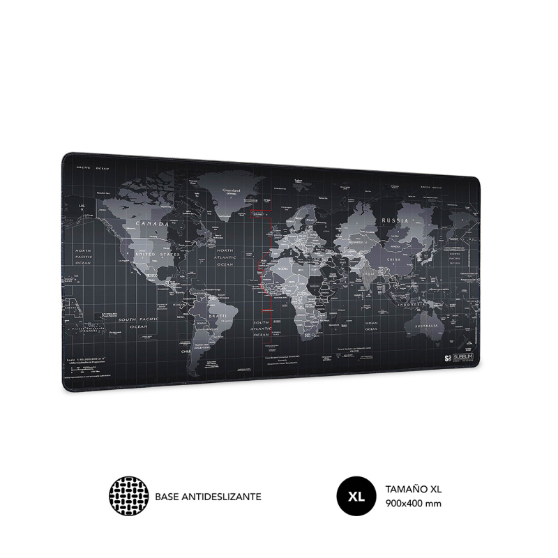 ALFOMBRILLA SUBBLIM MOUSEPAD WORLD XL