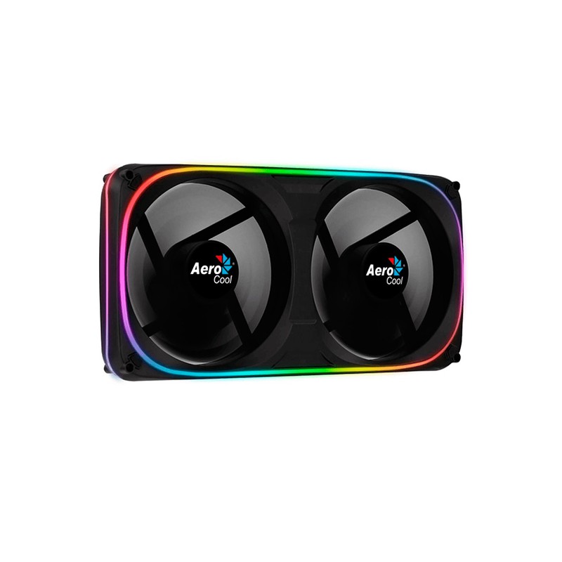 VENTILADOR INTERNO DUAL 240x120mm AEROCOOL ASTRO ARGB 2xVENTILADOR 120mm DISEÑO EN FIBRA DE CARBONO ANTIVIBRACION