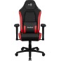 SILLA GAMING AEROCOOL CROWN DISEÑO PREMIUM CUERO SINTETICO AEROWEAVE NEGRA CON DETALLES EN ROJO REPOSABRAZOS 2D COJIN LUMBAR RES