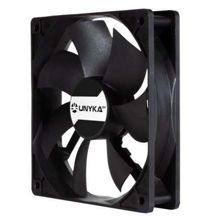 VENTILADOR INTERNO UNYKA 120mm DOBLE BOLA CONNECTOR 4 PINES CON CONTROL DE TEMPERATURA