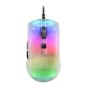 MOUSE MARS GAMING RGB MMR TRANSLUCIDO WHITE 12800DPI ULTRA LIGERO 58g ILUMINACION RGB SWITCHES MECANICOS HUANO PROGRAMABLES