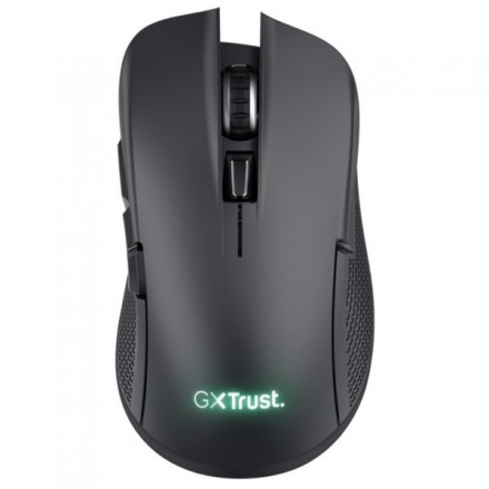 MOUSE TRUST GAMING WIRELESS RGB GXT 923W YBAR RGB 7200DPI 6 BOTONES RECARGABLE 50H COLOR NEGRO 24888