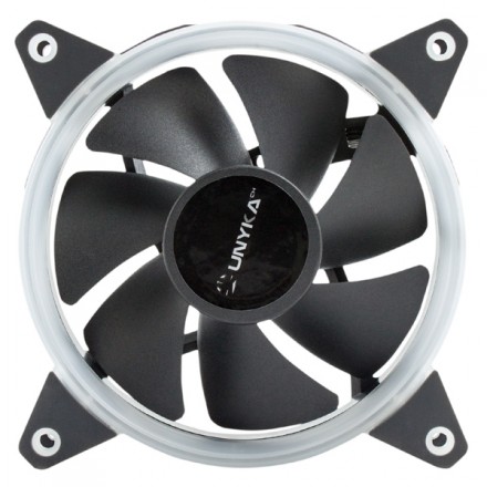 VENTILADOR INTERNO UNYKA CANDY 120mm ANILLO LED VERDE 7 ASPAS 1400RPM