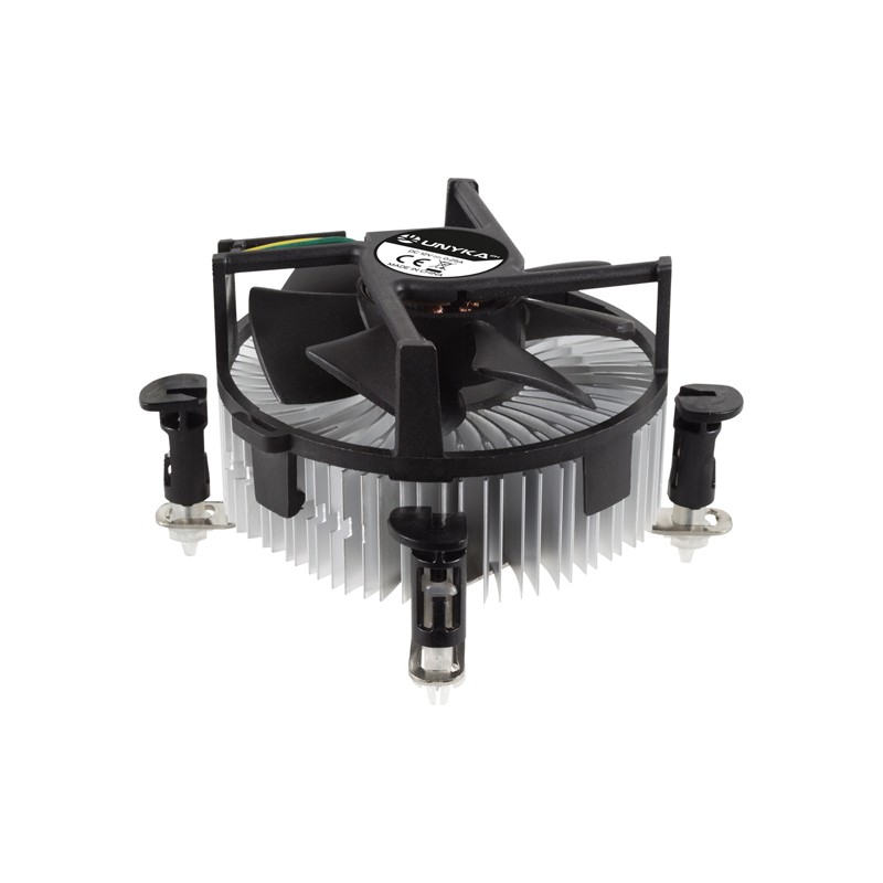 VENTILADOR CON DISIPADOR PARA CPU UNYKA UK532002 BASE DEALUMINIO VENTILADOR 90mm 7 ASPAS MULTI SOCKET
