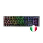 TECLADO MECANICO EN ITALIANO MARS GAMING MK422 BLACK SWITCH AZUL PR DE 100Hz ANTI-GHOSTING AVANZADO ILUMINACION RGB