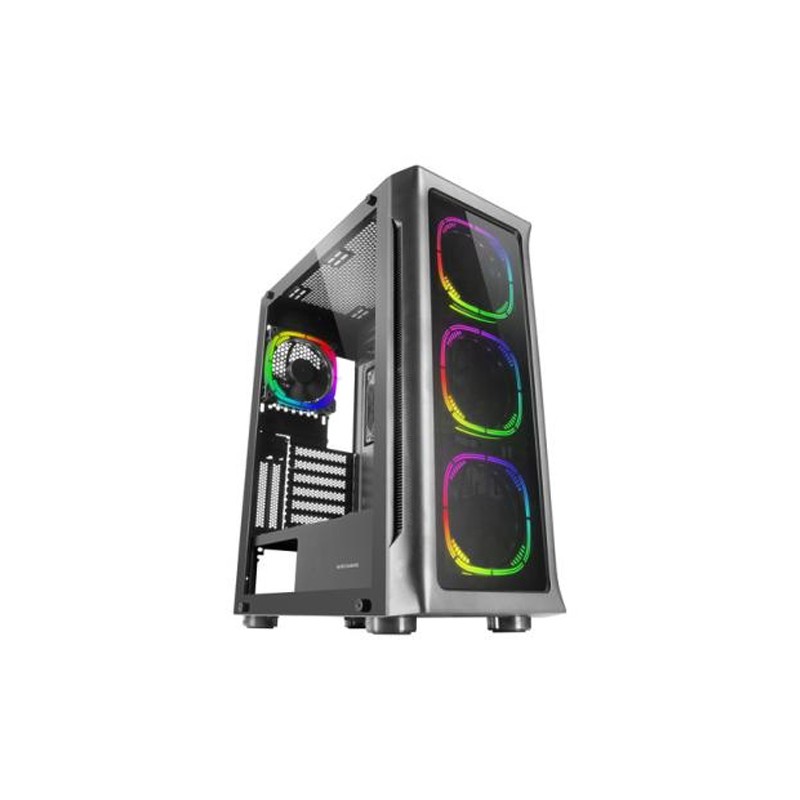 CAJA E-ATX TORRE GAMING MARS GAMING MC-NEO BLACK PREMIUM 4 VENTILADORES ARGB FRONTAL Y LATERAL DE CRISTAL TEMPLADO SIN FUENTE DE