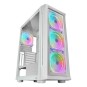 CAJA E-ATX TORRE GAMING MARS GAMING MC-NEO WHITE PREMIUM 4 VENTILADORES ARGB FRONTAL Y LATERAL DE CRISTAL TEMPLADO SIN FUENTE DE