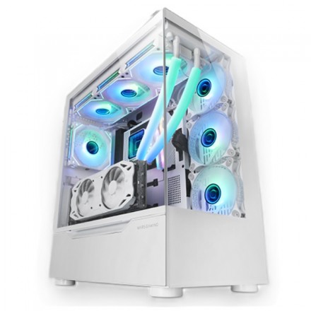 CAJA E-ATX TORRE GAMING MARS GAMING MC-ULT XXL WHITE FRONTAL Y LATERAL DE CRISTAL TEMPLADO SIN FUENTE DE ALIMENTACION