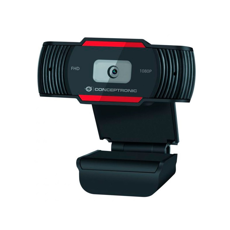 WEBCAM FHD CONCEPTRONIC AMDIS04 1080P USB FOCO FIJO  3.6MM 30 FPS ANGULO VISION 65º  MICROFONO INTEGRADO