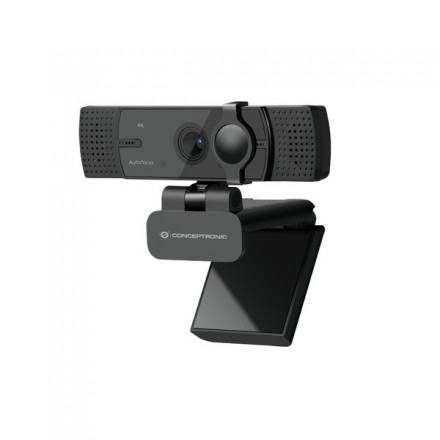 WEBCAM 4K CONCEPTRONIC AMDIS 8.3MP USB 3.57MM ANGULO VISION 80º AUTOFOCUS MICROFONO DUAL ADAPTADOR USB-C INCLUIDO