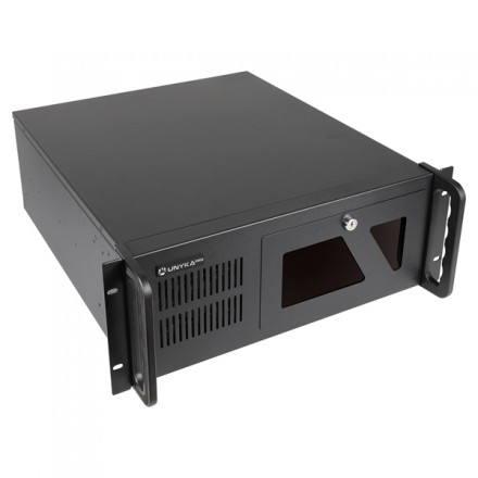 CAJA RACK 19 4U UNYKA UK 4229 EVO FORNTAL CON PUERTA DE SEGURIDAD FILTRO ANTIPOLVO USB 3.0 SIN FUENTE DE ALIMENTACIÓN