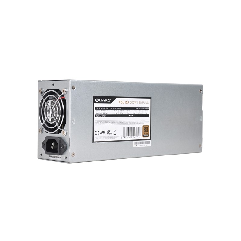 FUENTE DE ALIMIENTACION PARA SERVIDOR UNYKAch PRO FLEX 2U 600W 80PLUS BRONZE APFC