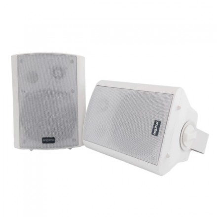 ALTAVOCES 2.0 AUTOAMPLIFICADOS APPROX  COLOR BLANCO 30W POR CANAL INPUT 2xRCA 1xJACK 1x5 pin BT