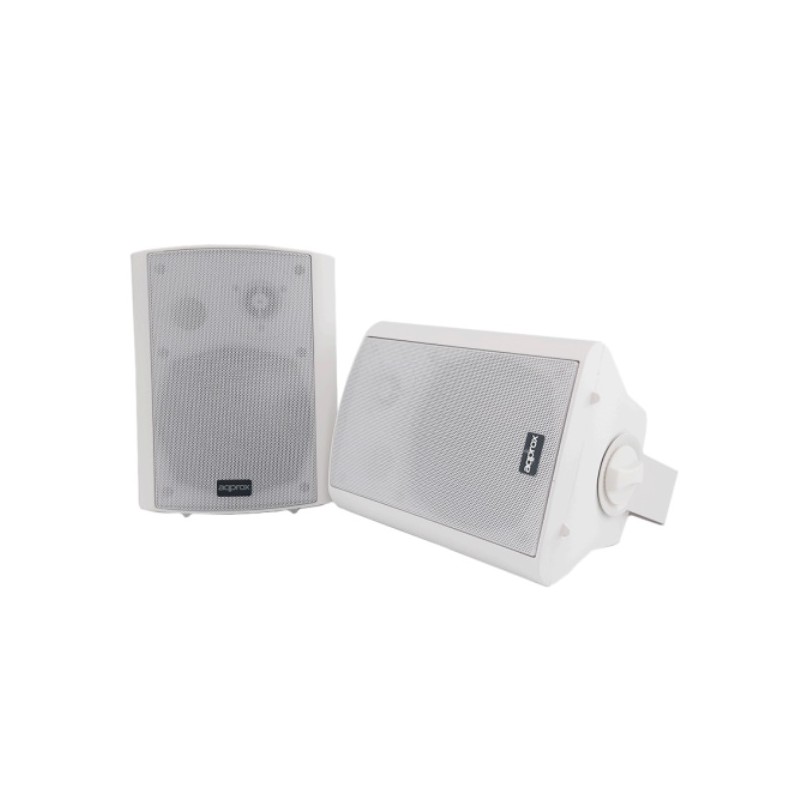 ALTAVOCES 2.0 AUTOAMPLIFICADOS APPROX  COLOR BLANCO 30W POR CANAL INPUT 2xRCA 1xJACK 1x5 pin BT