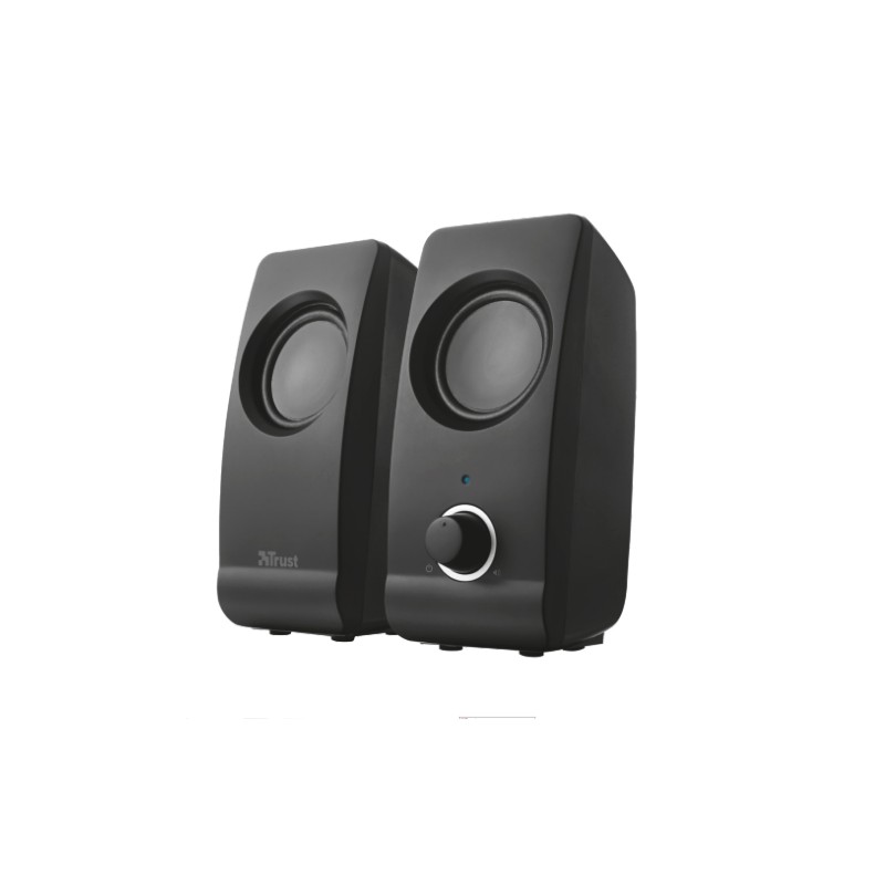 ALTAVOCES 2.0 TRUST 2.0 REMO SPEAKER SET 8W RMS ALIMENTADOS POR USB CONTROL VOLUMEN NEGRO 17595