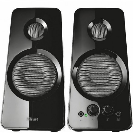 ALTAVOCES 2.0 TRUST 2.0 TYTAN 18W RMS 36W MAX AUTOALIMENTADO USB CONEXION FRONTAL AURICULARES NEGRO 21560