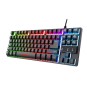 TECLADO TRUST GAMING GXT 833 THADO METALICO COMPACTO ILUMINACION LED MULTICOLOR ANTI-GHOSTING 12 TECL.MULTIMEDIA USB  24067