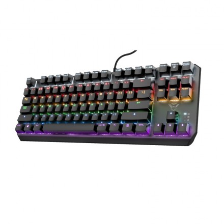 TECLADO MECANICO TRUST GAMING GXT 834 CALLAZ 24407 TKL JUEGO 20 MODOS DE COLOR RGB