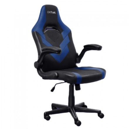SILLA GAMER TRUST GXT 703 NEGRA/AZUL 25129 ELEVADOR DE GAS CLASE 4 REPOSABRAZOS ABATIBLES BLOQUEO DE INCLINACION Max. 140Kg