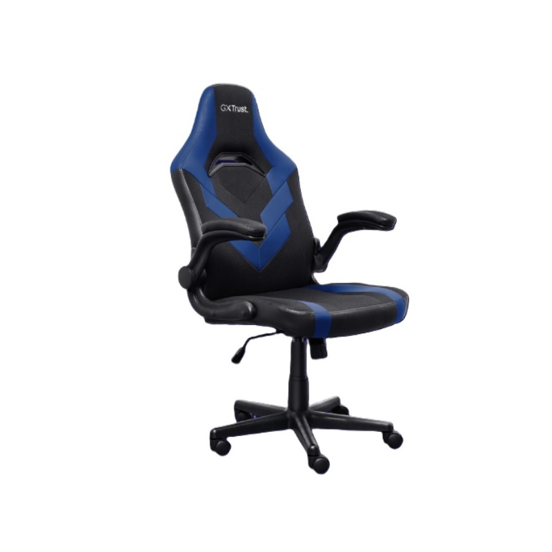SILLA GAMER TRUST GXT 703 NEGRA/AZUL 25129 ELEVADOR DE GAS CLASE 4 REPOSABRAZOS ABATIBLES BLOQUEO DE INCLINACION Max. 140Kg