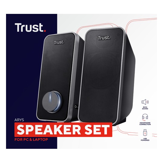 Altavoces Arys 2.0 Negro Trust