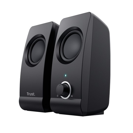 Altavoces 2.0 Trust 2.0 Remo Speaker Set 8w Rms Alimentados Por Usb Control Volumen Negro 17595