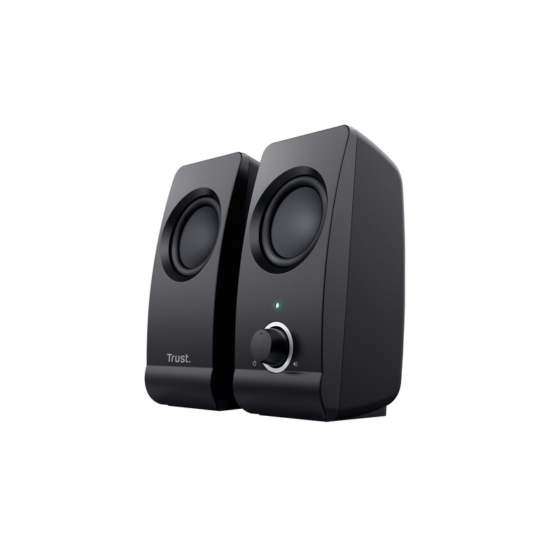 Altavoces 2.0 Trust 2.0 Remo Speaker Set 8w Rms Alimentados Por Usb Control Volumen Negro 17595