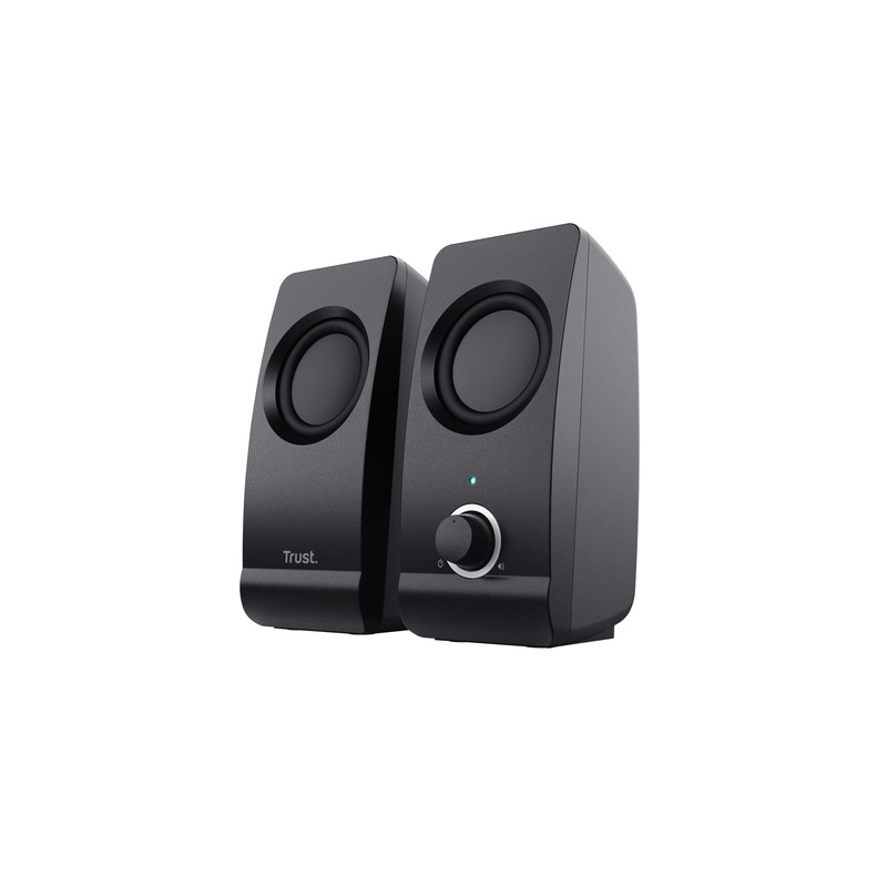 Altavoces 2.0 Trust 2.0 Remo Speaker Set 8w Rms Alimentados Por Usb Control Volumen Negro 17595