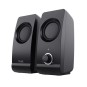 Altavoces 2.0 Trust 2.0 Remo Speaker Set 8w Rms Alimentados Por Usb Control Volumen Negro 17595