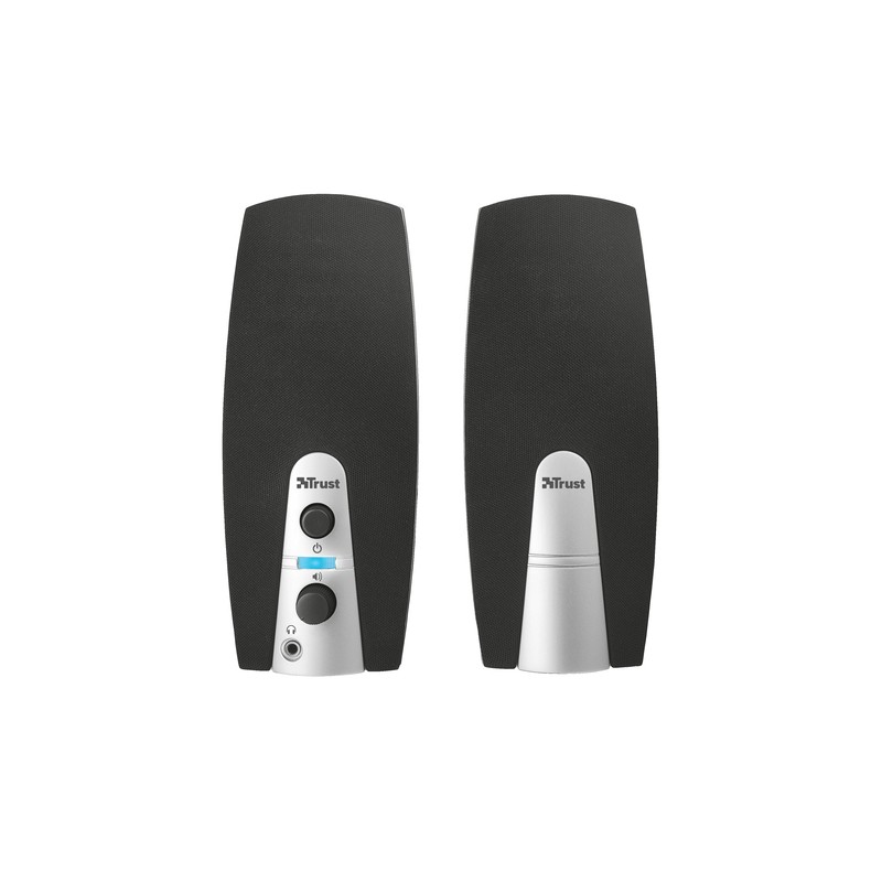 Altavoces 2.0 Trust 2.0 Mila 5w Rms 10w Max Autoalimentado Usb Conexion Frontal Auriculares Negro 16697