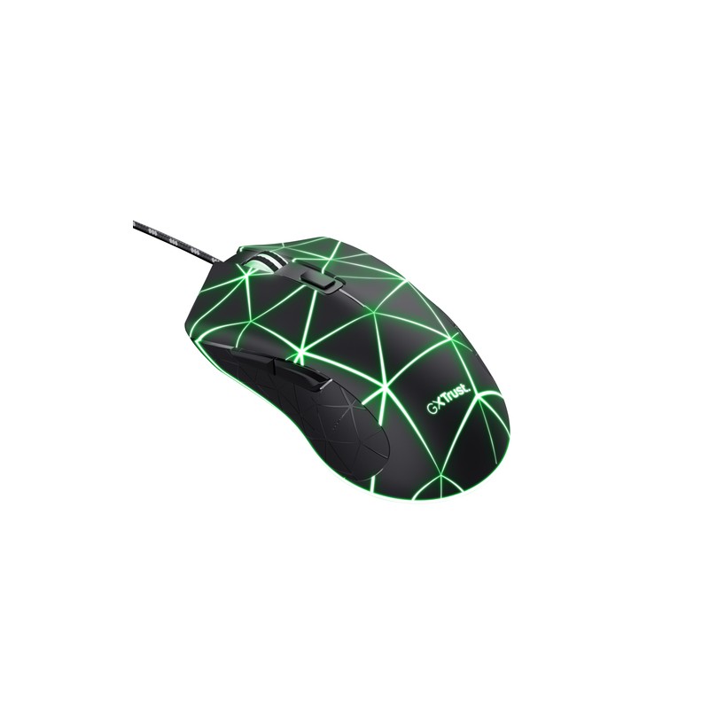 Mouse Trust Gaming Rgb Gxt 133 Locx Iluminacion Led 800-4000ppp Dpi 6 Botones Programables 22988