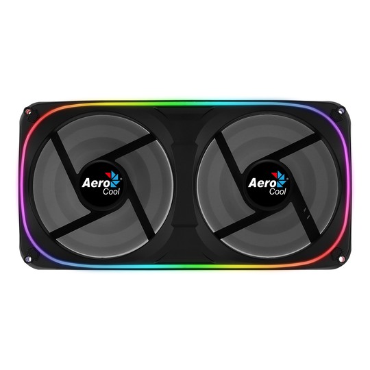 Ventilador Interno Dual 240x120mm Aerocool Astro Argb 2xventilador 120mm Diseño En Fibra De Carbono Antivibracion