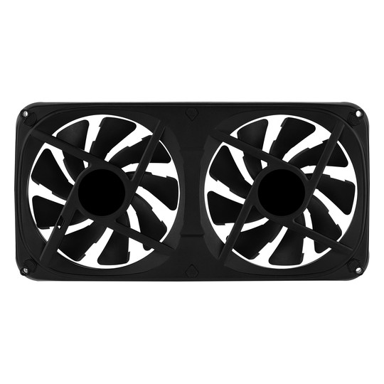 Ventilador Interno Dual 240x120mm Aerocool Astro Argb 2xventilador 120mm Diseño En Fibra De Carbono Antivibracion