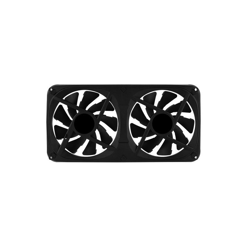 Ventilador Interno Dual 240x120mm Aerocool Astro Argb 2xventilador 120mm Diseño En Fibra De Carbono Antivibracion