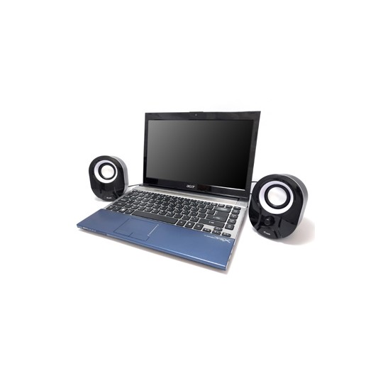 Altavoces 2.0 Equip Life 6w Rms Color Negro Y Blanco Jack 3.5" Control De Volumen Alimetancion Usb