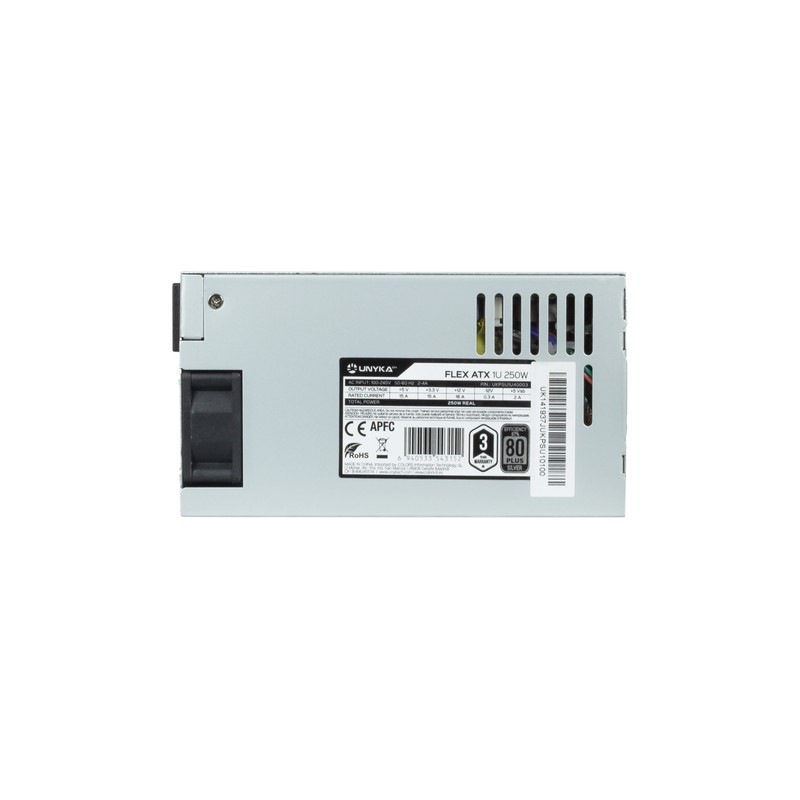 Fuente De Alimentacion Para Servidor Unykach Flex 1u 250w 87% Eficiencia Energetica Activo Ventilador 40mm