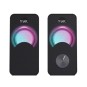 Altavoces 2.0 Trust 2.0 Arys Rgb 6w Rms 12w Max Autoalimentado Usb Led Color Negro 23120
