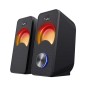 Altavoces 2.0 Trust 2.0 Arys Rgb 6w Rms 12w Max Autoalimentado Usb Led Color Negro 23120