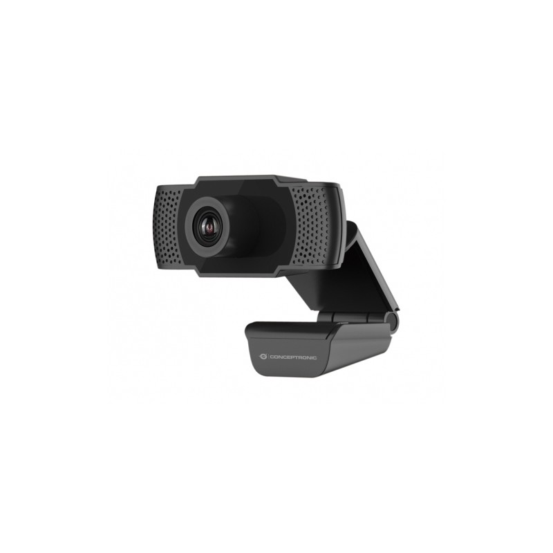 Webcam Fhd Conceptronic Amdis 1080p Usb 3.6mm 30 Fps Angulo Vision 90º Microfono Integrado