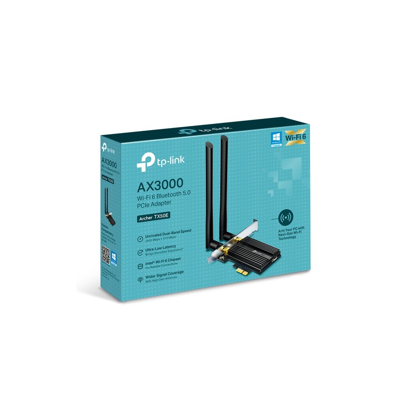 Pci Express Wifi 6 Dualband Y Bluetooth 5.0 Tp-link Archer Tx50e Wifi 6 2402 Mbps (5 Ghz) + 574 Mbps