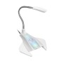 Microfono Sobremesa Adaptable Mars Gaming Mmic Omnidereccional Usb Brazo Flexible Boton Mute Base Con Led Rgb Flow Color Blanco