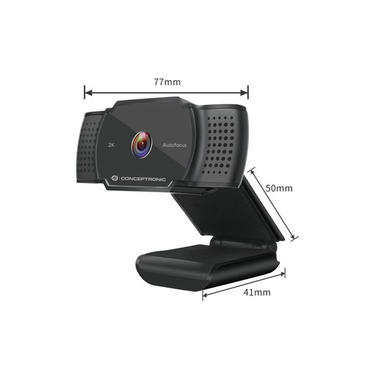 Webcam 2k Conceptronic Amdis 5mp Usb 3.6mm 30 Fps Angulo Vision 72 Microfono Integrado