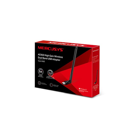 Usb Wifi Dualband Mercusys Mu6h Ac650 200mb En 2,4ghz Y 433mb En 5ghz Usb2.0 Antena Integrada 5dbi