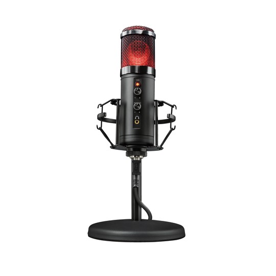 Microfono Trust Gxt 256 Exxo Usb - Pc Patron Cardioide - Latencia Cero - Rejilla Iluminada Rgb - Fil