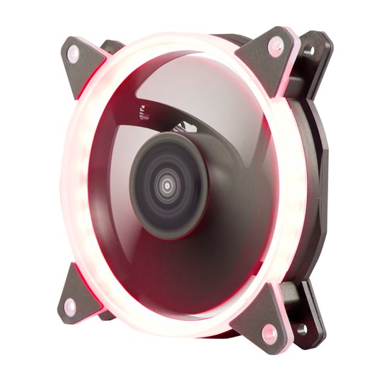 Ventilador Interno Unyka Candy 120mm Anillo Led Rojo 7 Aspas 1400rpm