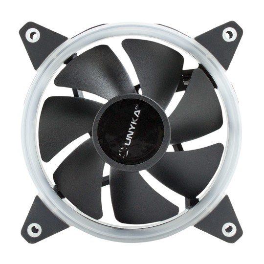 Ventilador Interno Unyka Candy 120mm Anillo Led Azul 7 Aspas 1400rpm