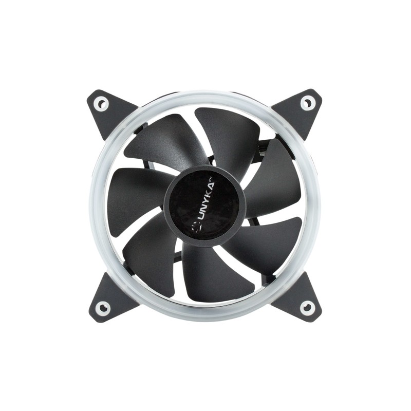Ventilador Interno Unyka Candy 120mm Anillo Led Azul 7 Aspas 1400rpm
